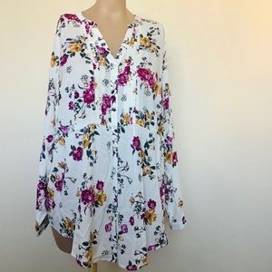 Floral babydoll blouse